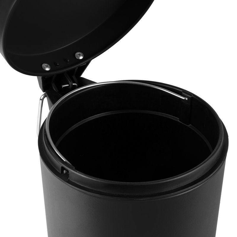 Quiles Metal Open Waste Bin - 3L, Black