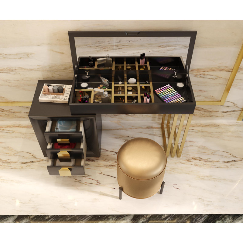 Antwann Dressing Table with Mirror