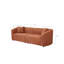 Orange Boucle And Solid Wood + MDF 3-Seater Sofa - Crafted With High-Quality Boucle Fabric, Solid Wood, And MDF, And Featuring Comfortable Foam Filling