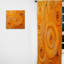 Rideau en velours Astor orange à motif abstrait Twilight Dream Collages III - Astor-2015633236