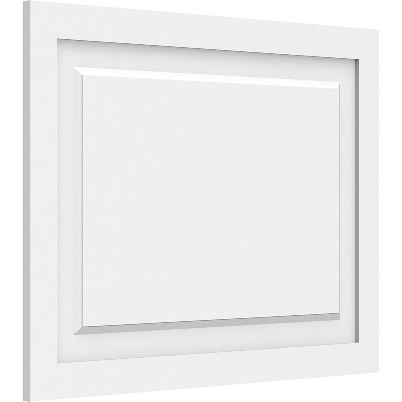 Panneau mural Harrison 3D en blanc, H 22 po x l 30 po x P 0,63 po