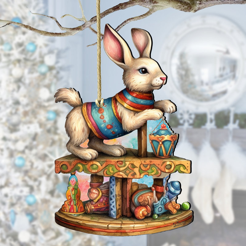 Ornement en bois Carousel