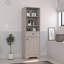 Armoire à porte simple H 55 po, trois tablettes extérieures, un tiroir, deux tablettes intérieures-714091671