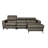 Amorian Leather Reclining Corner Sofa-801784023-801784024