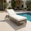 Méridienne d'extérieur avec dossier réglable à 5 positions, structure en rotin et coussin résistant aux intempéries pour la terrasse, le bord de la piscine et le jardin