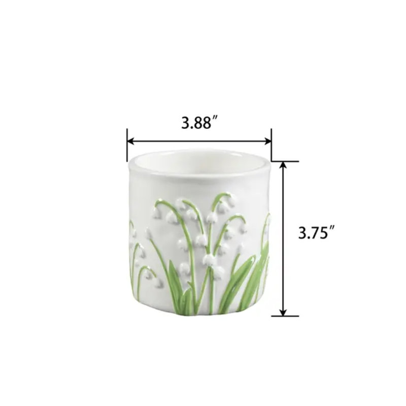Bougie en céramique 11 oz Lily Of The Valley - Fleurs de la forêt