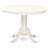 5 Piece Dining Table Set Includes a Round Dining Room Table with Pedestal and 4 Doeskin Linen Fabric Parsons Chairs, Linen White-725725723-725725724-725725722