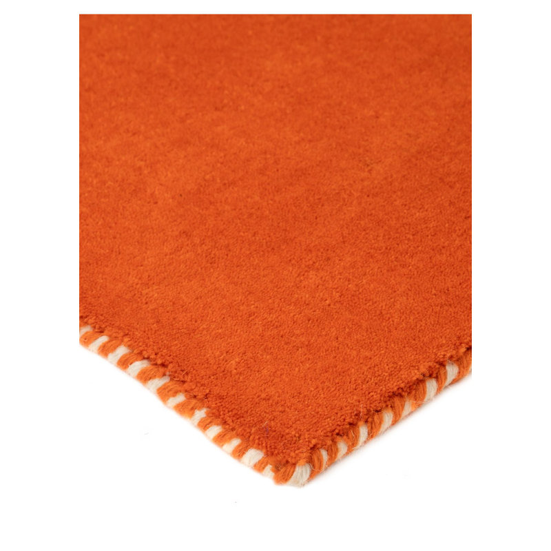 Solid Colour Wool Hand Woven Area Rug, Multi-coloured, Runners 80 x 300 cm