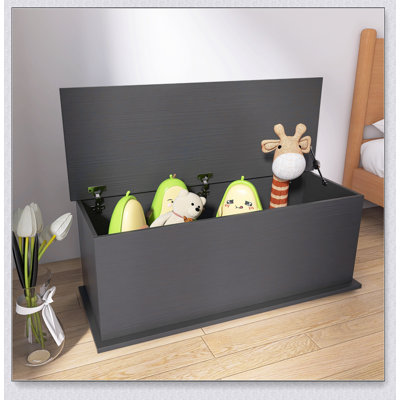 Lift-Top Storage Chest with Safe Hinges – Wooden Entryway Bench, High Capacity, Multi-Functional Home Organizer