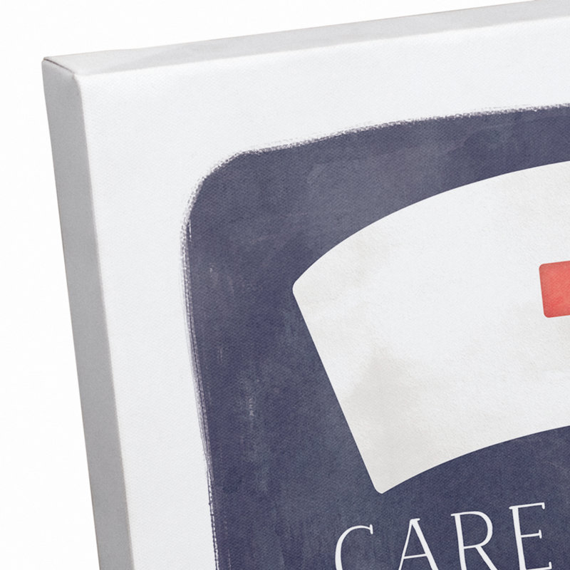 «Care for Many It's Nursing», reproduction d'art textuel sur toile, H 12 po x l 12 po x P 1,3 po, Toile tendue