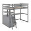 Lit mezzanine avec bureau et tablettes-118032024-118032023