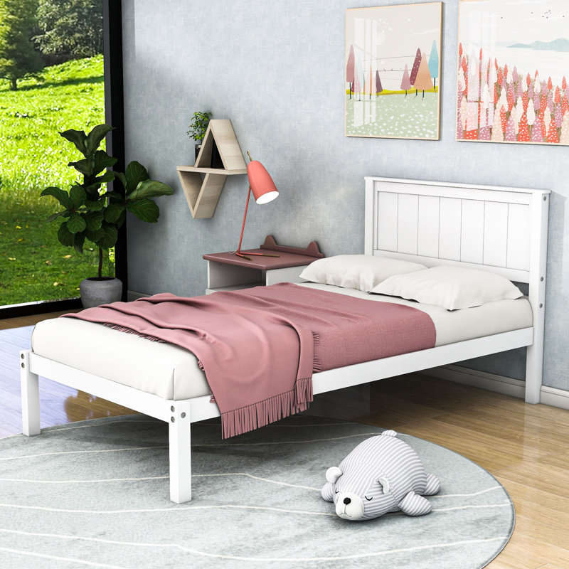 Lit plateforme avec tête de lit Chares, Grand, Chêne