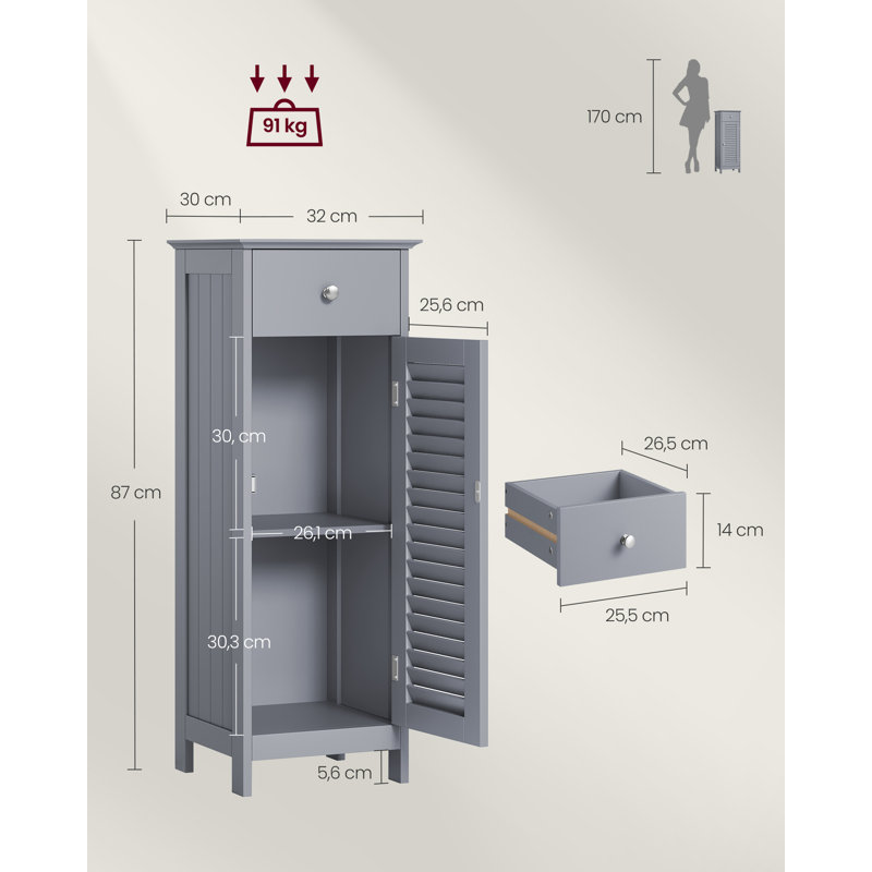 Bathroom Cabinet, Dove Grey