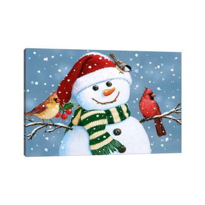 Santa Snowman- Gallery-Wrapped Canvas Giclée