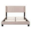 Grand lit plateforme tapissier en velours-87878487