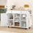 Jaye 51.7" Kitchen Island on Wheels with Storage Cabinet with Drop Leaf Countertop-1750206909