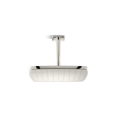 Foundations Air-Induction Soft Modern Square Rain Showerhead