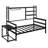 Metal Daybed With Removable Movable Desk, Metal Bed With Metal Grid And Shelves And Clothes Hanger-250746027-250746026