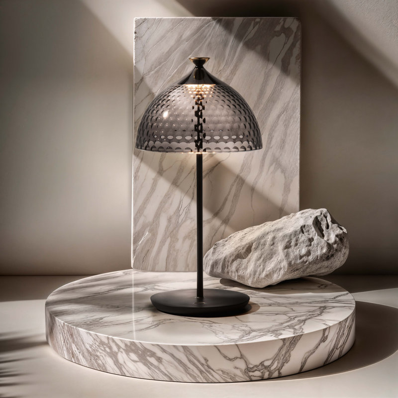 Pumo LED Table Lamp, Black, Smoke
