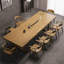 Burlywood Free form Solid Wood Dining Table-107802915