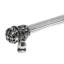 Juliane Grace 22 inches c.c. with 5/8 reeded center long pull small finial with 61 Swarovski Clear & Aurore Boreale Crystals with center brace in Gilded Mercury-1758882633-1758882743
