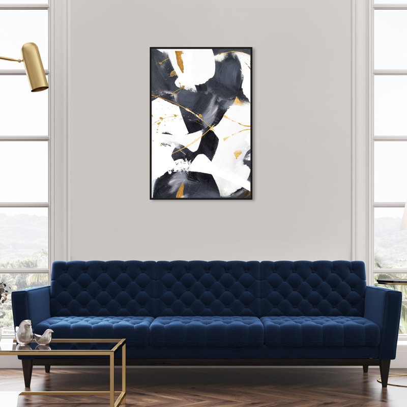 Amani 2 - Impression sur toile, Toile avec cadre, H 45 po x l 30 po, Noir