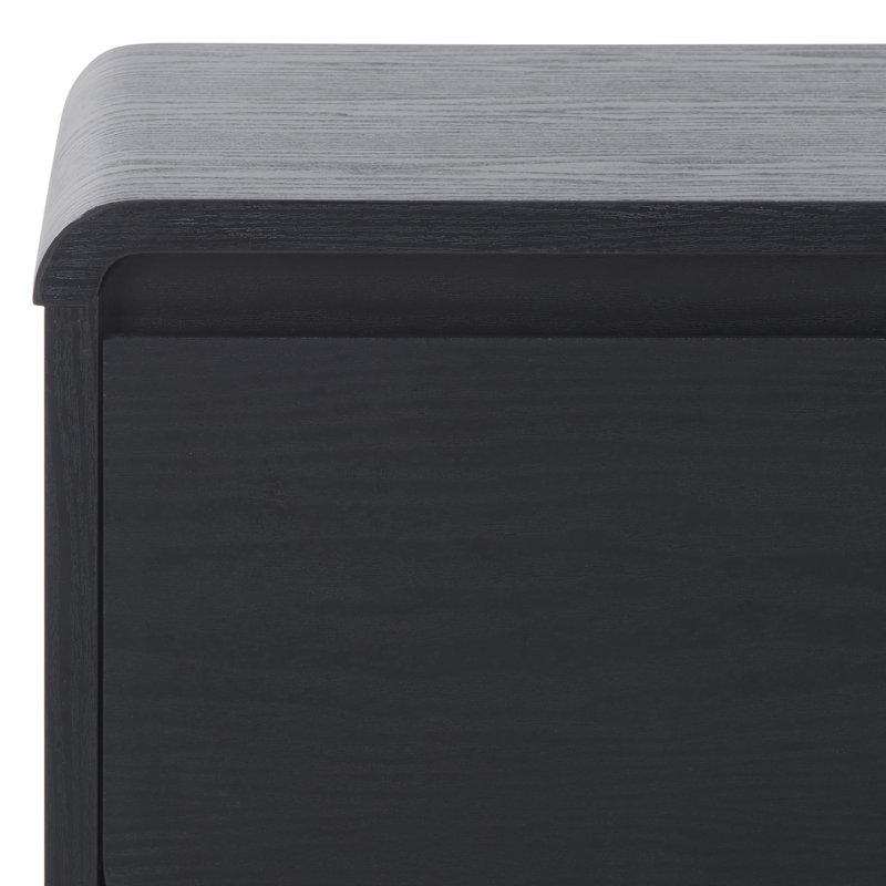 Arsenio 1 Drawer Nightstand, Black