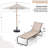 3 Piece Outdoor Chaise Lounge Set With Umbrella