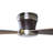 Curves 52 inch Low Profile Hugger Brushed Nickel Ceiling Fan with Teak Finish Motor Housing, LED Light and Remote Control