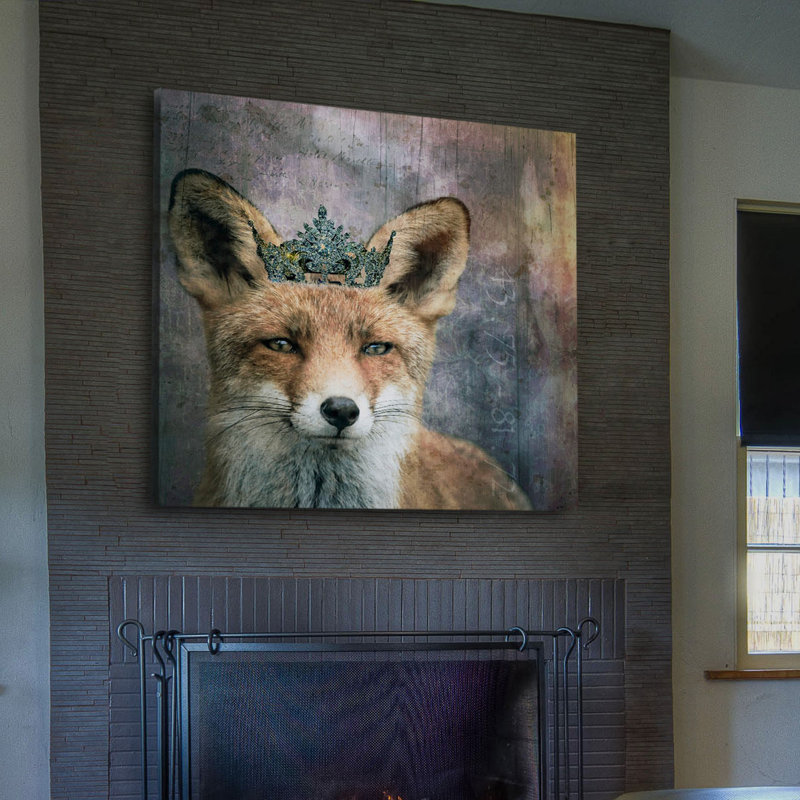 Queen Fox by Morgan Jones - Wrapped Canvas Print, 101cm H x 101cm W x 3.81cm D