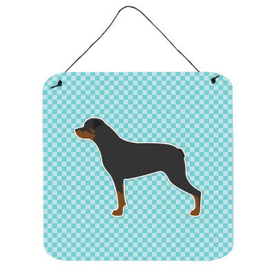 Décoration murale damier rottweiler