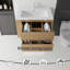 Meuble-lavabo flottant 30 po avec lavabo, porte à fermeture en douceur, lavabo en céramique, contreplaqué, chêne-893140319-893140316