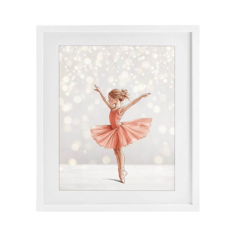 «Dancer In The Light», reproduction encadrée sous verre, design par Christine Simpson Art, H 21 po x l 17 po