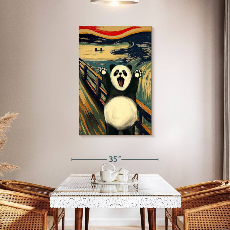 Brampt The Scream With Panda, 45" H x 30" W