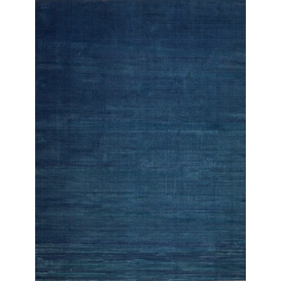 Velutto Hand Loomed Nylon Area Rug in Navy