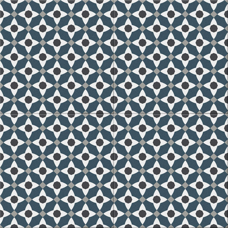 8 po Monbleu Meille Carrelage de sol et de mur en porcelaine mat à motif
