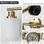 6 lumières de meuble-lavabo en verre à intensité variable de couleur cuivre
