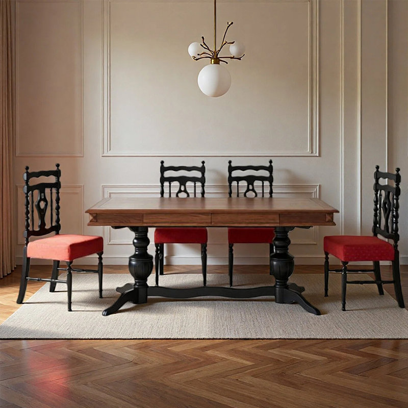 Ensembles de table de salle à manger de style rétro, H 30,7 po x l 70,86 po x P 35,43 po