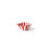 Red Stripe Ruffle Dipping Bowl