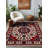 Madeline Collection Digital Print Cotton-Polyester Red Colorful Moroccan Rug-2050031487