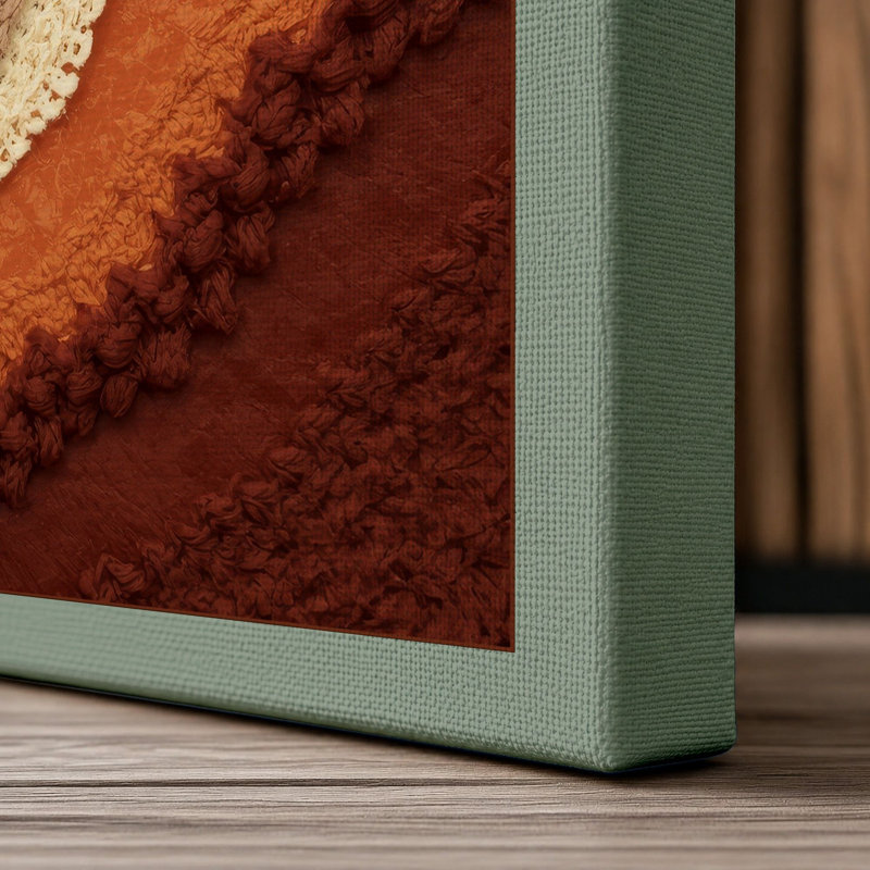 Layered Earth Strands Rustic - Wrapped Canvas, 30x20 - 76.2 x 50.8 cm, Sage Border