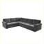 Canapé-lit modulaire en chenille de 118 po avec lit escamotable et garniture cloutée 118 po (gris)