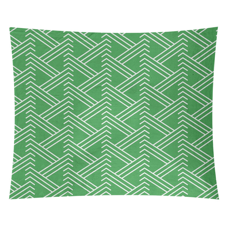 Tapisserie, H 88 po x l 104 po, Vert/blanc