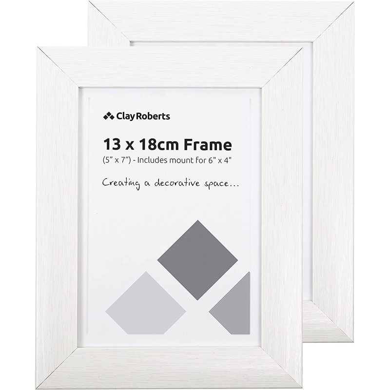 Picture Frame with Mat, White