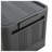 Black 20'' Wide 4 Tier Folding Storage Cabinet with Magnetic Door - Collapsible Plastic Storage Bins on Wheels for Home Organization