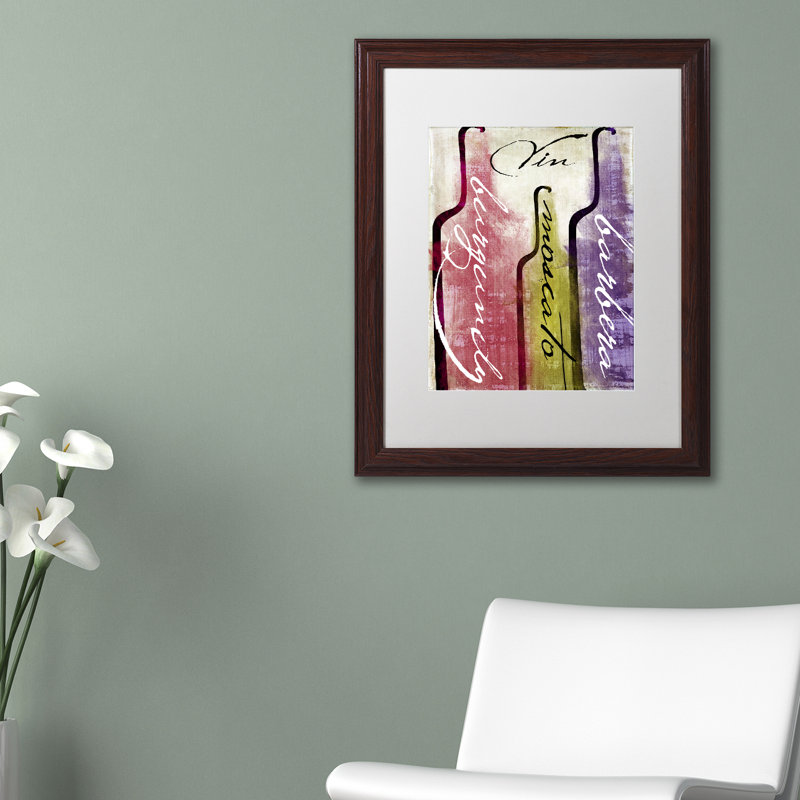 Jadaya «Wine Tustation II», impression encadrée, H 14 po x l 11 po x P 0,5 po, Blanc, Cadre noir