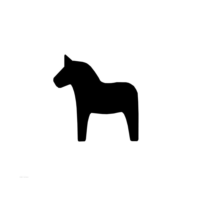 Black Horse by Art Mirano - Wrapped Canvas Minimalistic, 66.04 cm H x 66.04 cm W