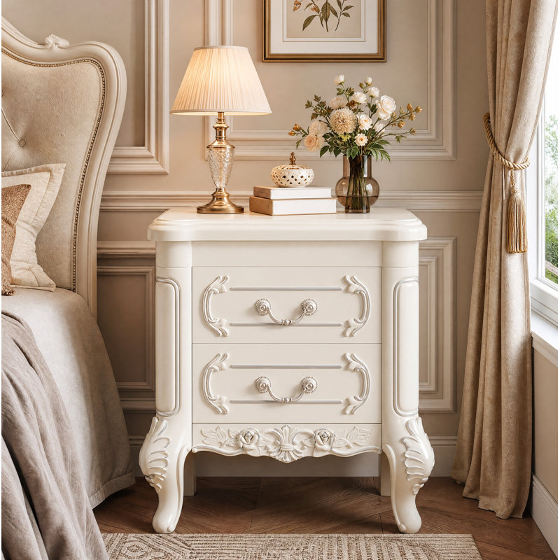 Jabori 20.08'' W Nightstand, White