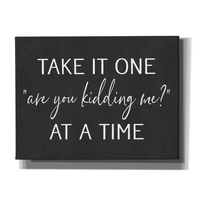 Hansina Are You Kidding Me par Lettered & Lined - impression sur toile tendue, H 12 po x l 16 po x P 0,75 po