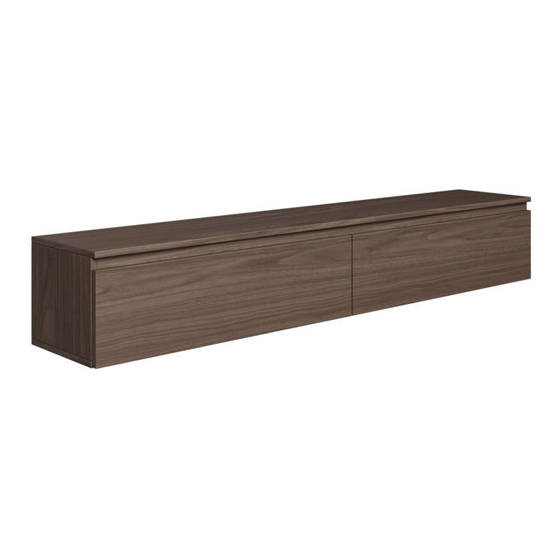 Syvanna Wall-Mounted TV Cabinet, Brown, 28.4cm H x 175cm L x 31.8cm W